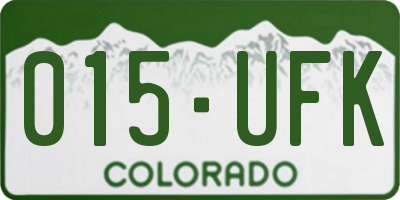 CO license plate 015UFK