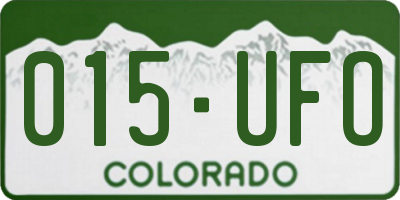 CO license plate 015UFO