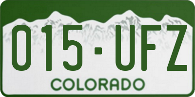 CO license plate 015UFZ