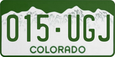 CO license plate 015UGJ