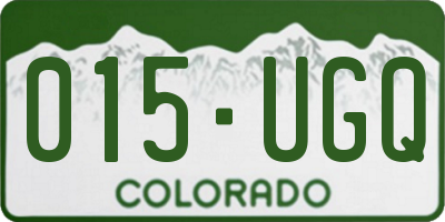 CO license plate 015UGQ