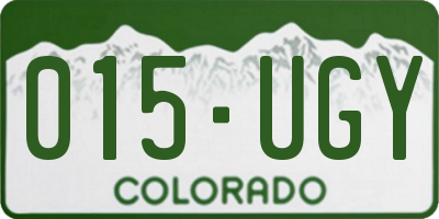 CO license plate 015UGY