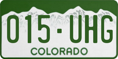 CO license plate 015UHG