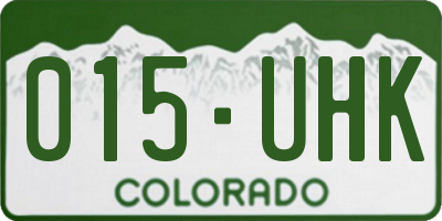 CO license plate 015UHK