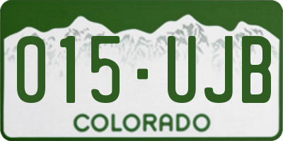 CO license plate 015UJB