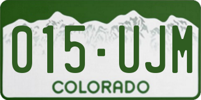 CO license plate 015UJM