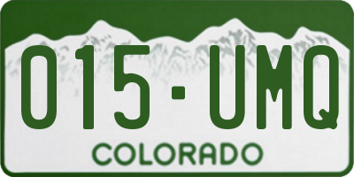 CO license plate 015UMQ