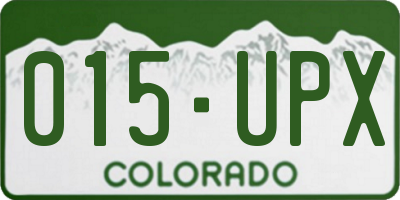CO license plate 015UPX