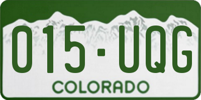 CO license plate 015UQG