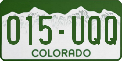 CO license plate 015UQQ