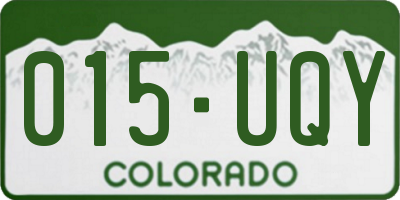 CO license plate 015UQY
