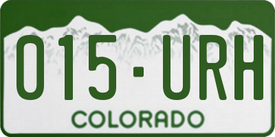 CO license plate 015URH