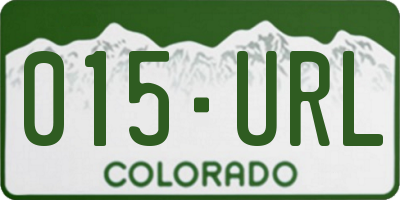 CO license plate 015URL