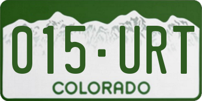 CO license plate 015URT