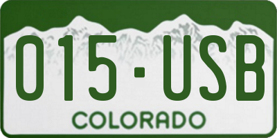 CO license plate 015USB