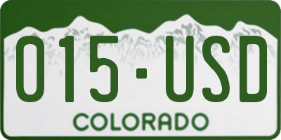 CO license plate 015USD