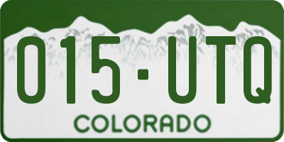 CO license plate 015UTQ