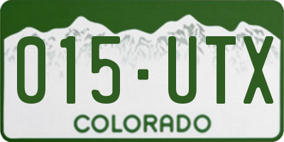 CO license plate 015UTX