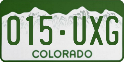 CO license plate 015UXG