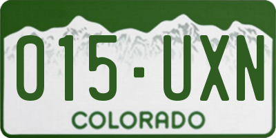 CO license plate 015UXN