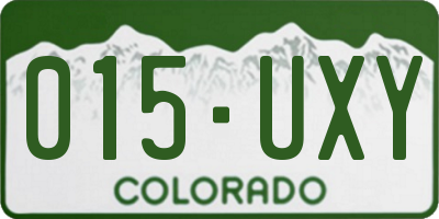 CO license plate 015UXY