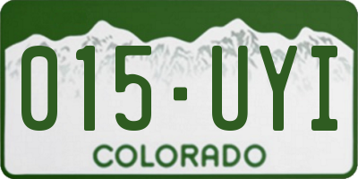 CO license plate 015UYI