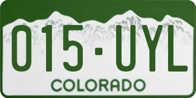 CO license plate 015UYL