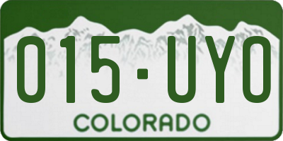 CO license plate 015UYO