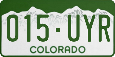 CO license plate 015UYR