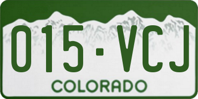 CO license plate 015VCJ