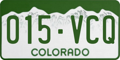 CO license plate 015VCQ