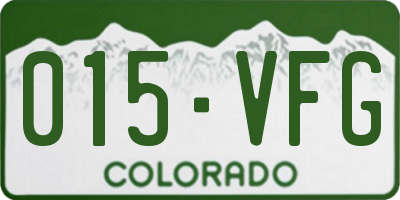 CO license plate 015VFG