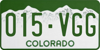 CO license plate 015VGG