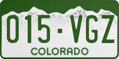 CO license plate 015VGZ