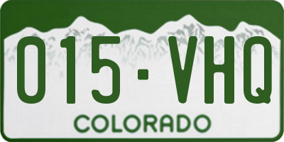 CO license plate 015VHQ