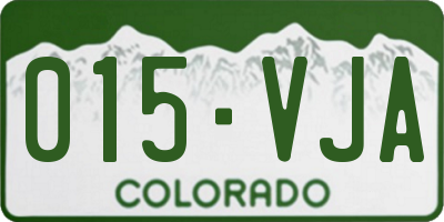 CO license plate 015VJA