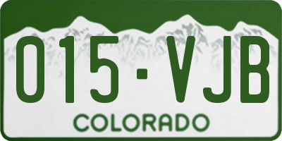 CO license plate 015VJB