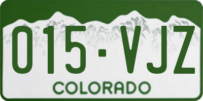 CO license plate 015VJZ