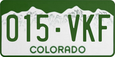 CO license plate 015VKF