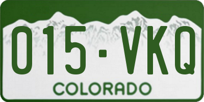 CO license plate 015VKQ