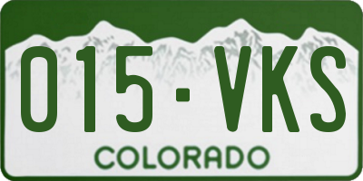 CO license plate 015VKS