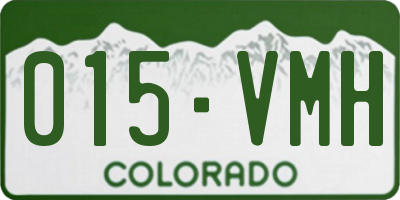 CO license plate 015VMH