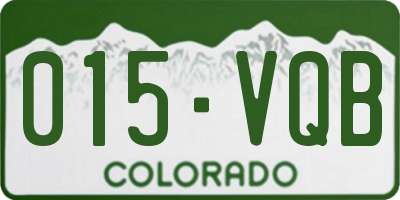 CO license plate 015VQB