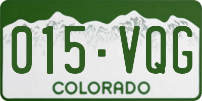 CO license plate 015VQG