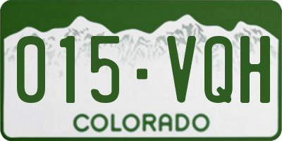 CO license plate 015VQH