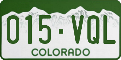 CO license plate 015VQL