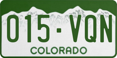 CO license plate 015VQN