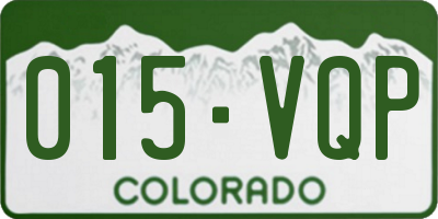CO license plate 015VQP