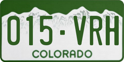 CO license plate 015VRH