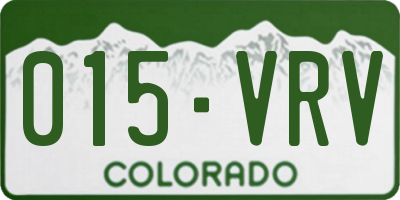 CO license plate 015VRV
